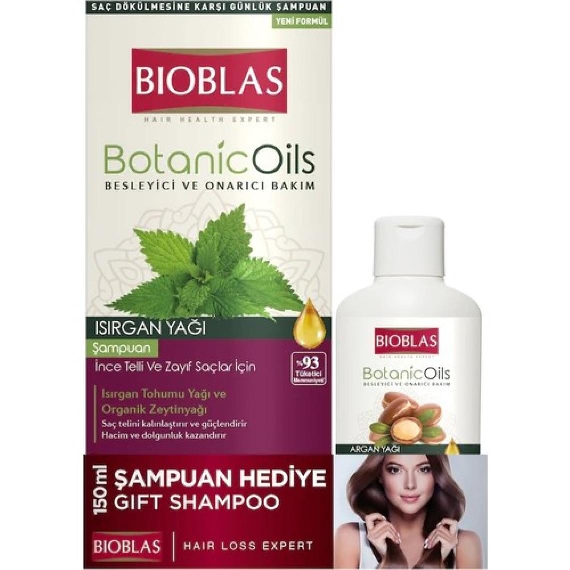 Bioblas Botanic Oils Isırgan Şampuanı 360 ml + Argan Şampuan 150 ml
