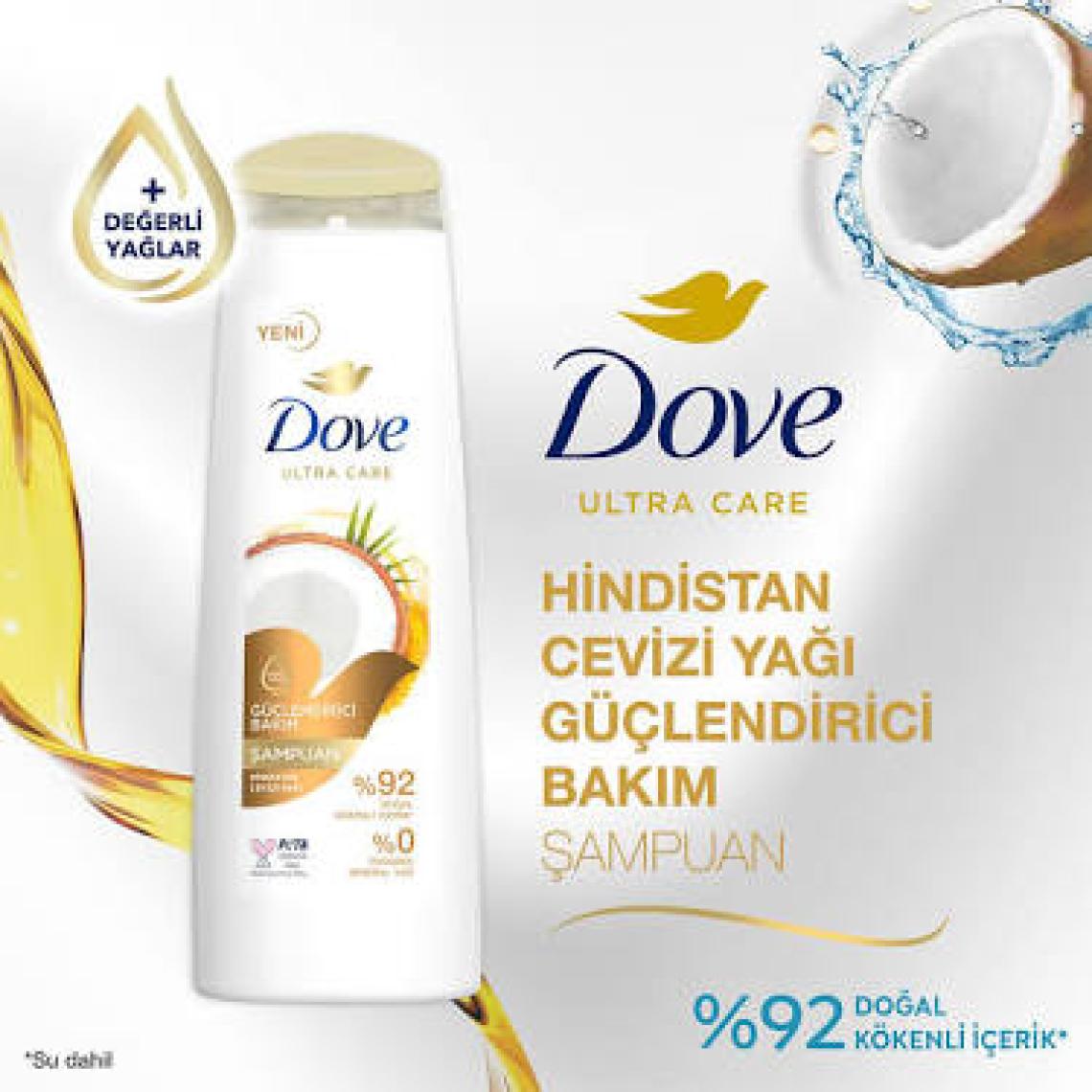Dove Ultra Care Saç Bakım Şampuanı Bakım Hindistan Cevizi Yağı 400 ml