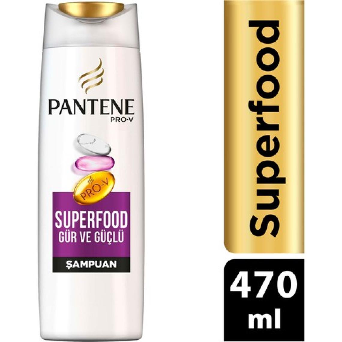 Pantene Şampuan Superfood Gür ve Güçlü 470 ml