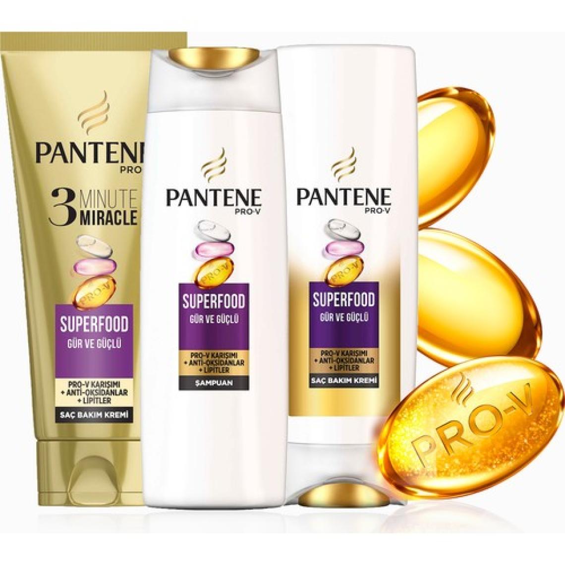Pantene Şampuan Superfood Gür ve Güçlü 470 ml