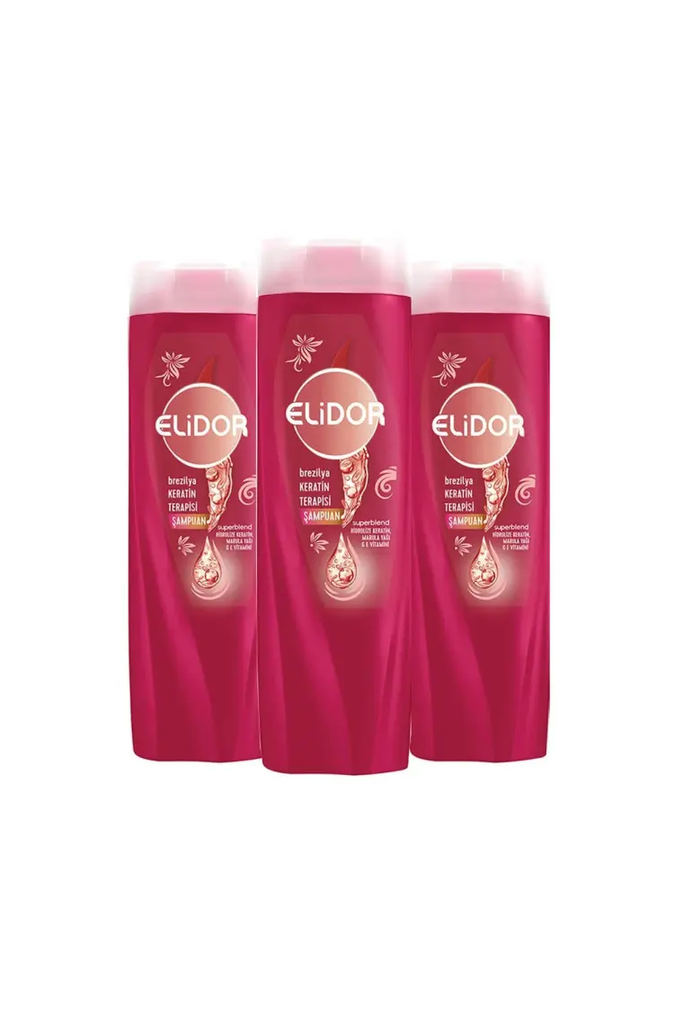 Elidor Şampuan Brezilya Keratin Terapisi Hidrolize Keratin Marula Yağı E Vitamini 400 ml