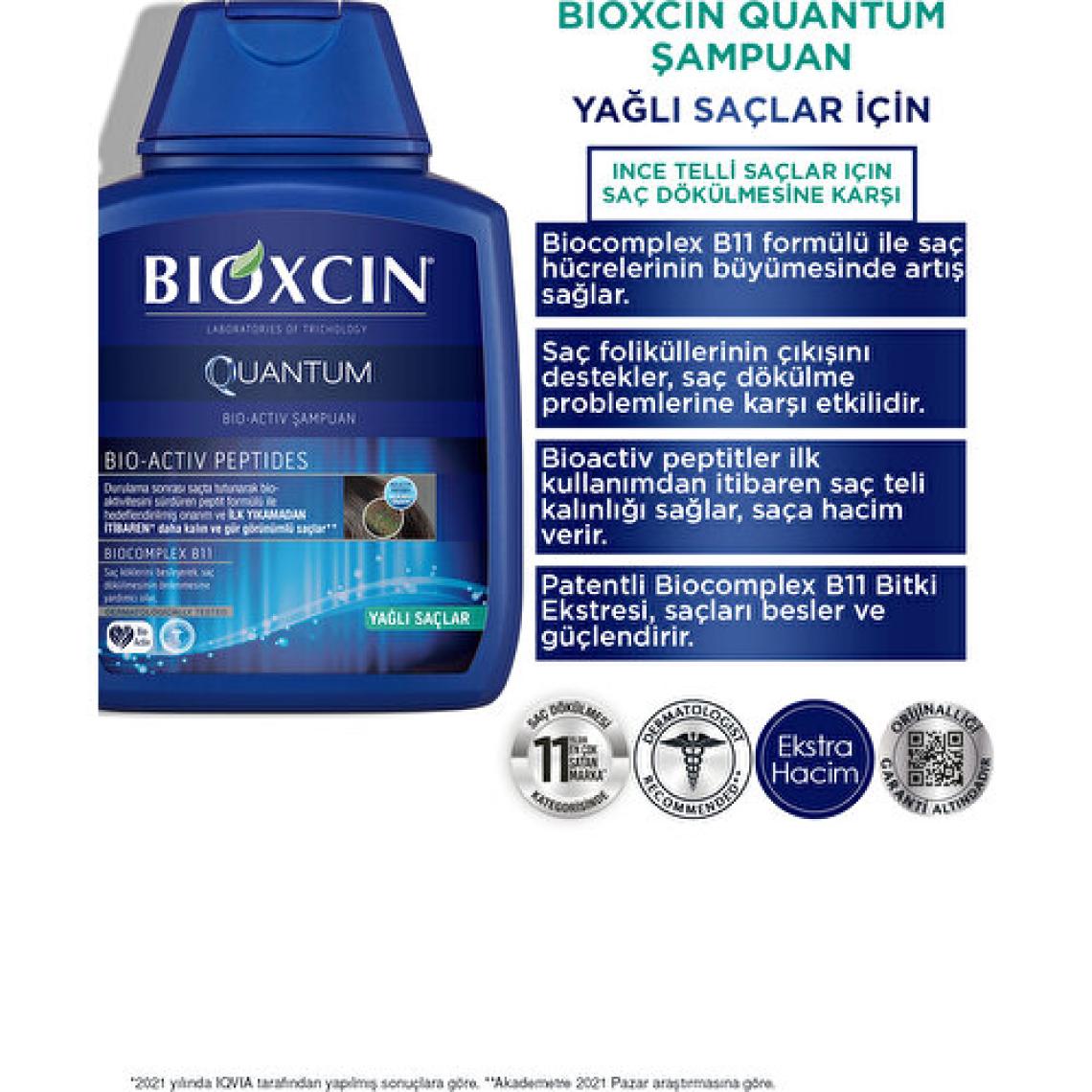 Bioxcin Quantum Yağlı Saçlar 300 ml 3 Al 2 Öde Şampuan