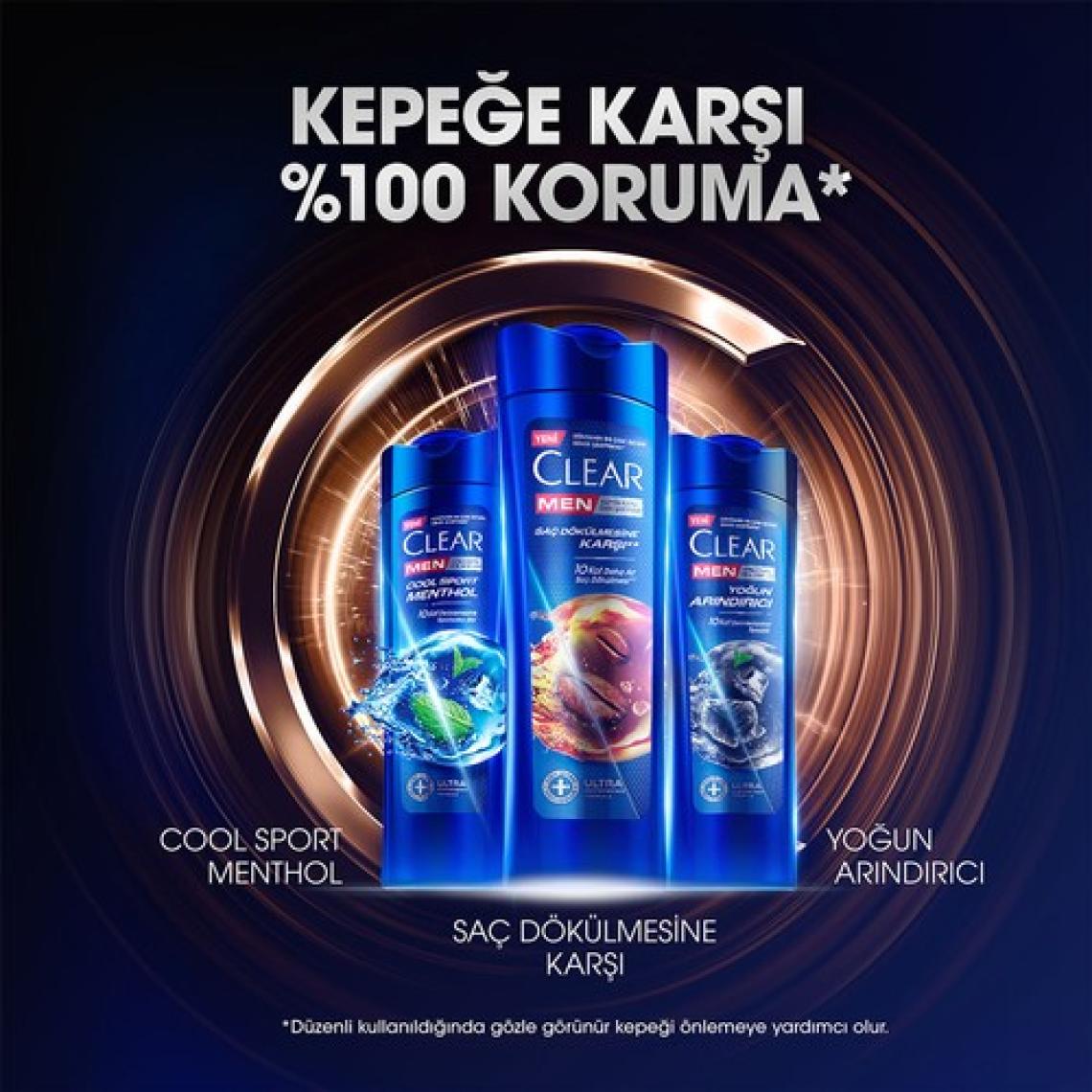 Clear Men Kepeğe Karşı Etkili Şampuan Saç Dökülmesine Karşı 350 ml