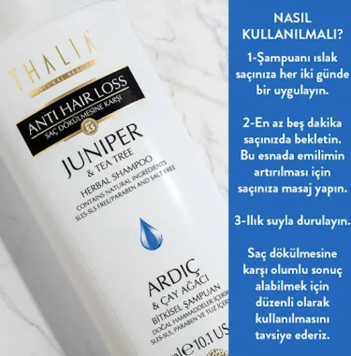 Thalia Ardıç ve Çay Ağacı Yağlı Saç Bakım Şampuanı - 300 ml