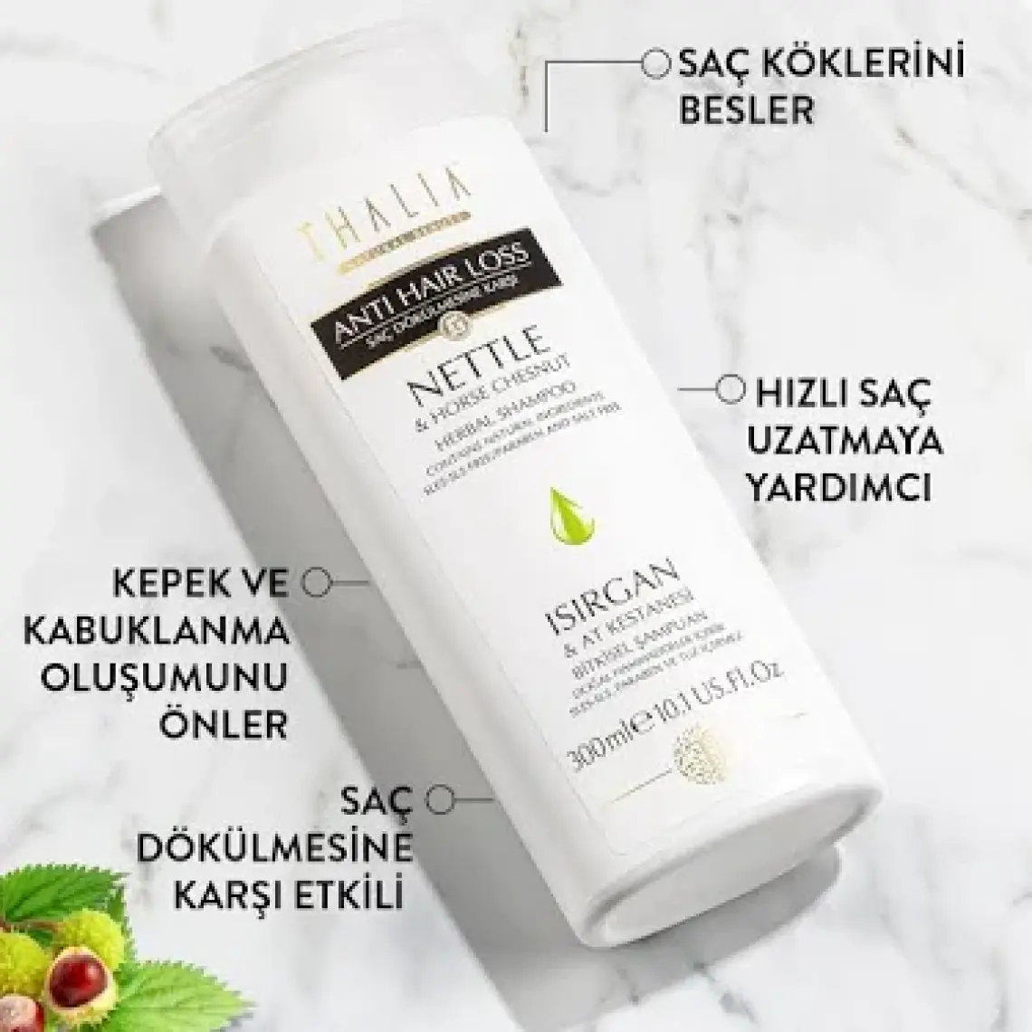 Thalia   Isırgan ve At Kestanesi Özlü Saç Bakım Şampuanı - 300 ml