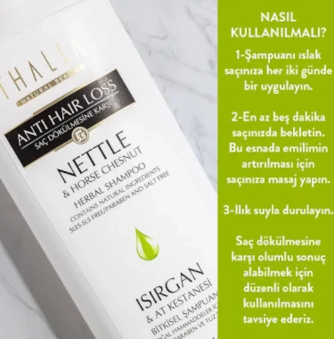 Thalia   Isırgan ve At Kestanesi Özlü Saç Bakım Şampuanı - 300 ml