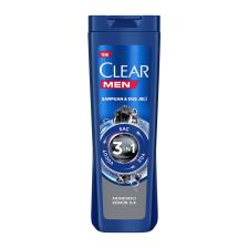 Clear Men 3 in 1 Şampuan &amp; Duş Jeli Arındırıcı Kömür 350 ml