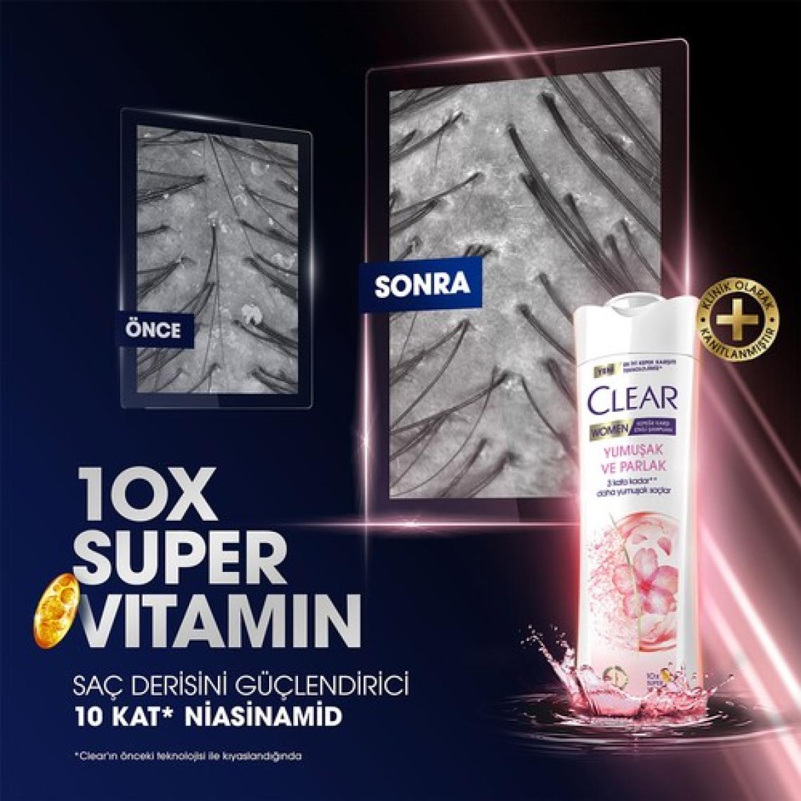 Clear Women Yumuşak ve Parlak Kiraz Çiçeği Kepeğe Karşı Şampuan 350 ml