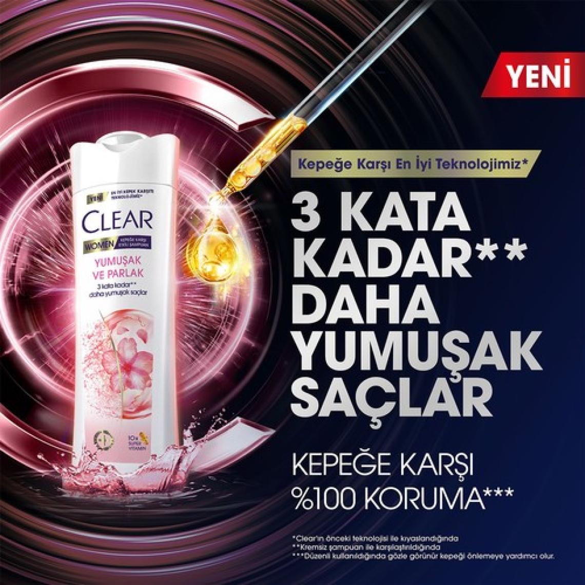 Clear Women Yumuşak ve Parlak Kiraz Çiçeği Kepeğe Karşı Şampuan 350 ml