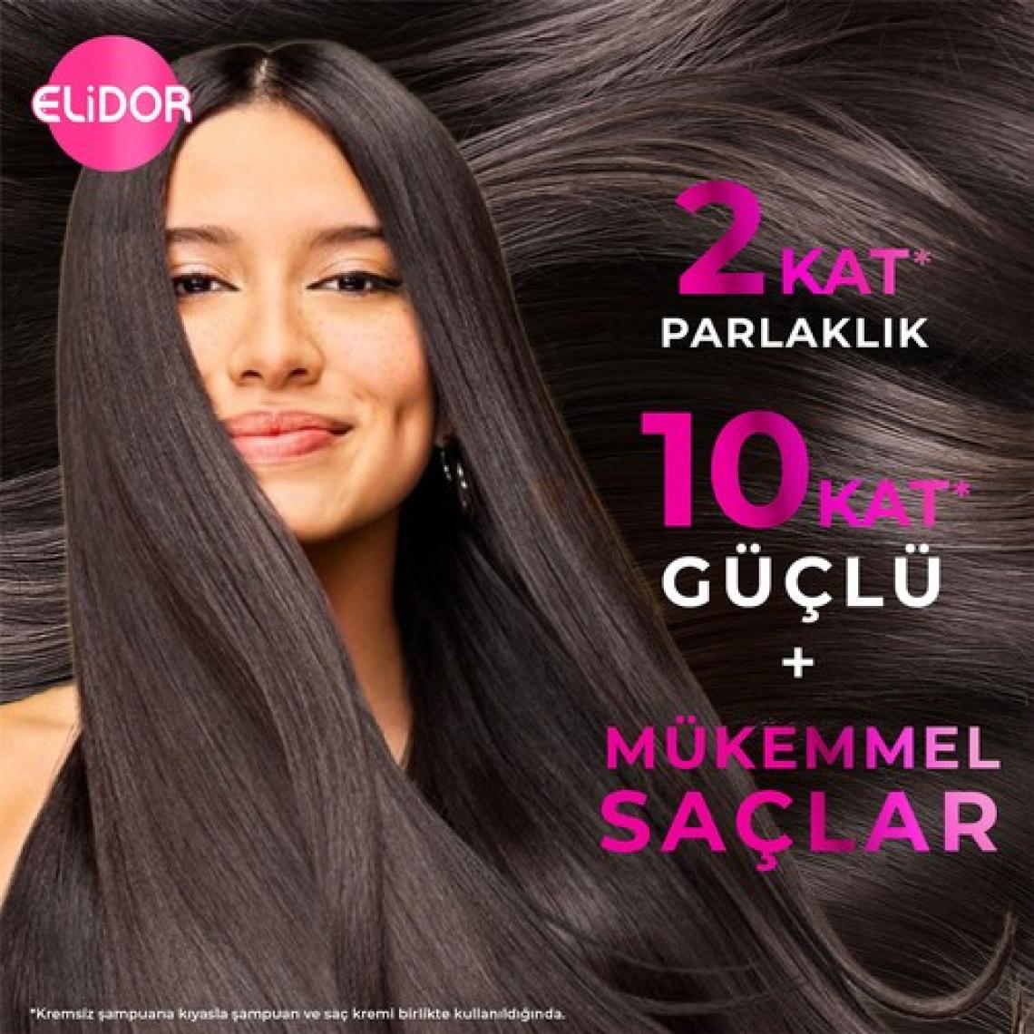 Elidor Superblend Saç Bakım Şampuanı Güçlü ve Parlak E Vitamini Makademya Yağı Kolajen 400 ml