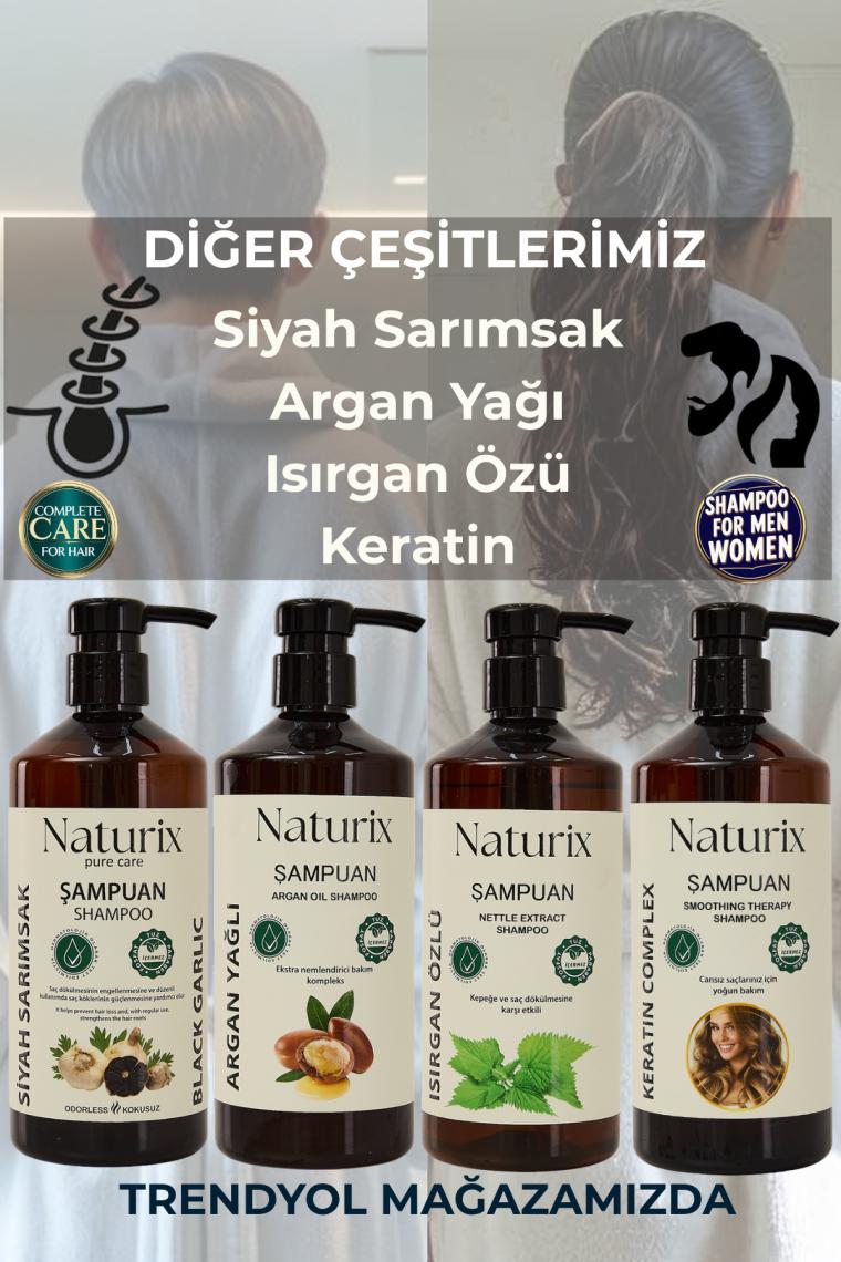 Naturix Kepeğe Karşı Etkili Isırgan Otu Özlü 600 ml Bakım Şampuanı Isırgan Otlu Şampuan Tuzsuz Şampuan