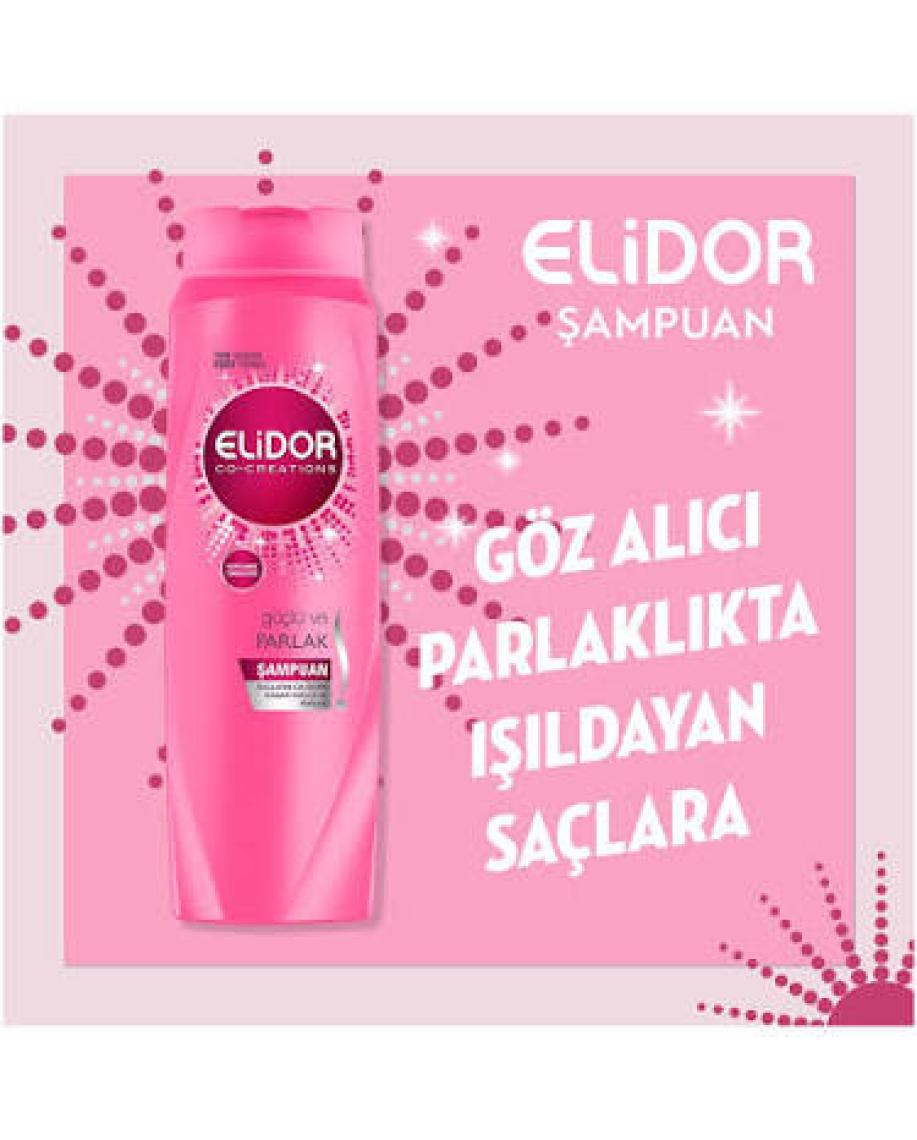 Elidor Superblend Saç Bakım Şampuanı Güçlü ve Parlak E Vitamini Makademya Yağı  650 ml