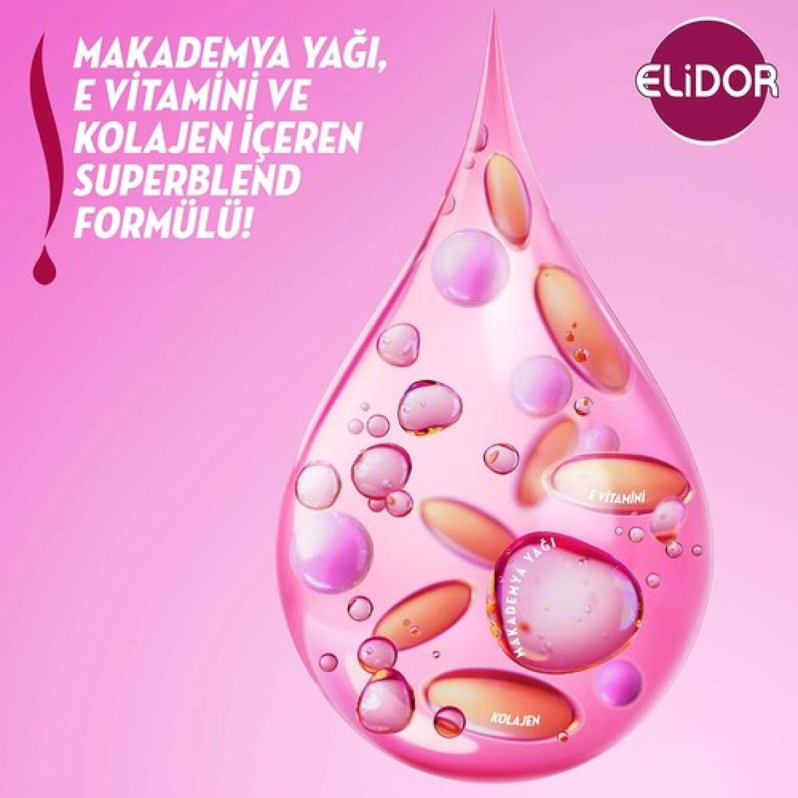 Elidor Superblend Saç Bakım Şampuanı Güçlü ve Parlak E Vitamini Makademya Yağı  650 ml