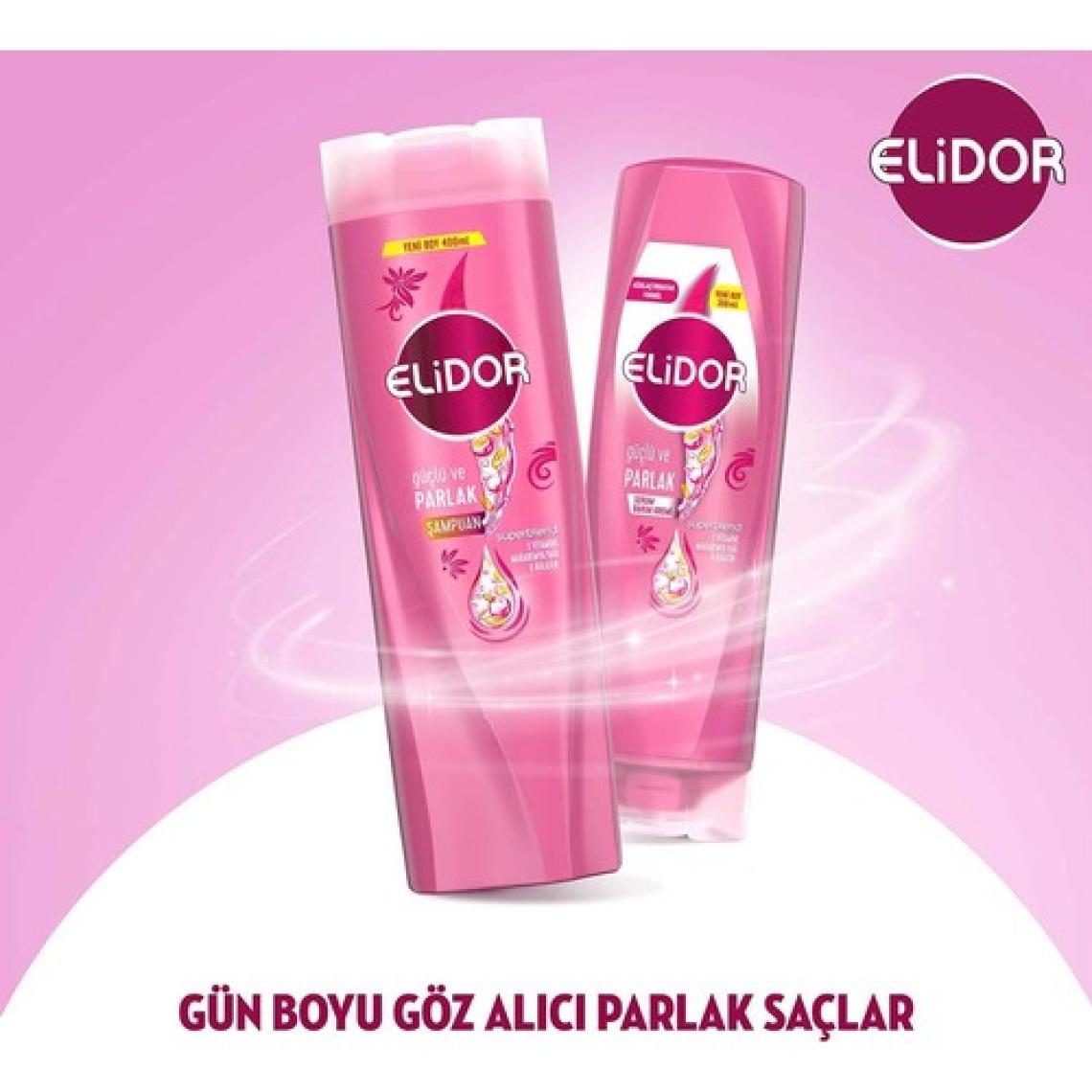 Elidor Superblend Saç Bakım Şampuanı Güçlü ve Parlak E Vitamini Makademya Yağı  650 ml
