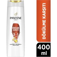 Pantene 3'ü 1 Arada Şampuan; Saç Bakım Kremi; Bakım Kürü Dökülme Karşıtı 400 ml
