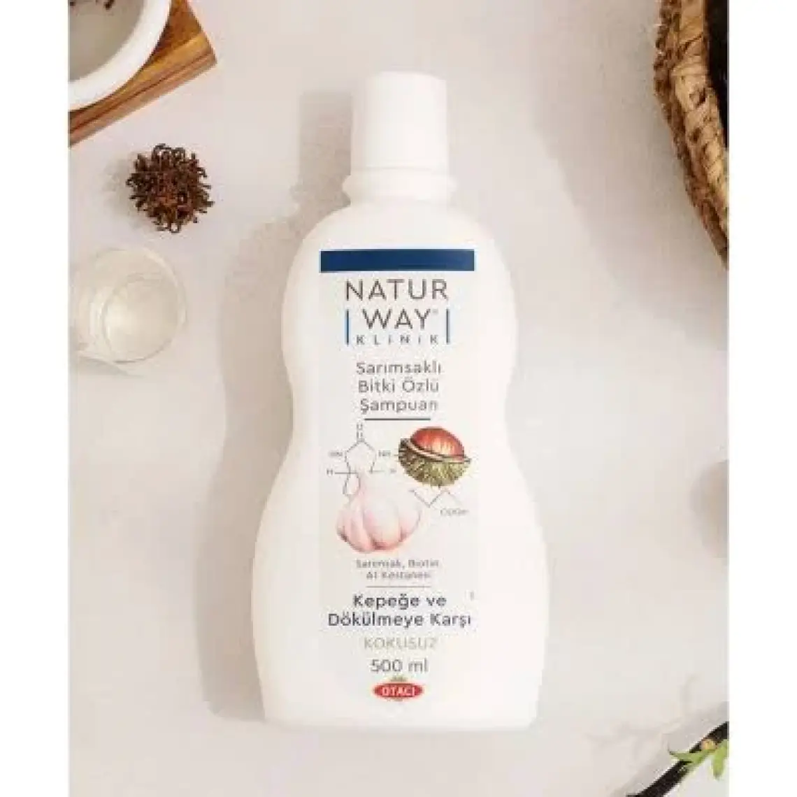 Otacı Naturway Klinik Kepe Karşıtı Sarımsaklı Şampuan ek Dökülm 500 ml