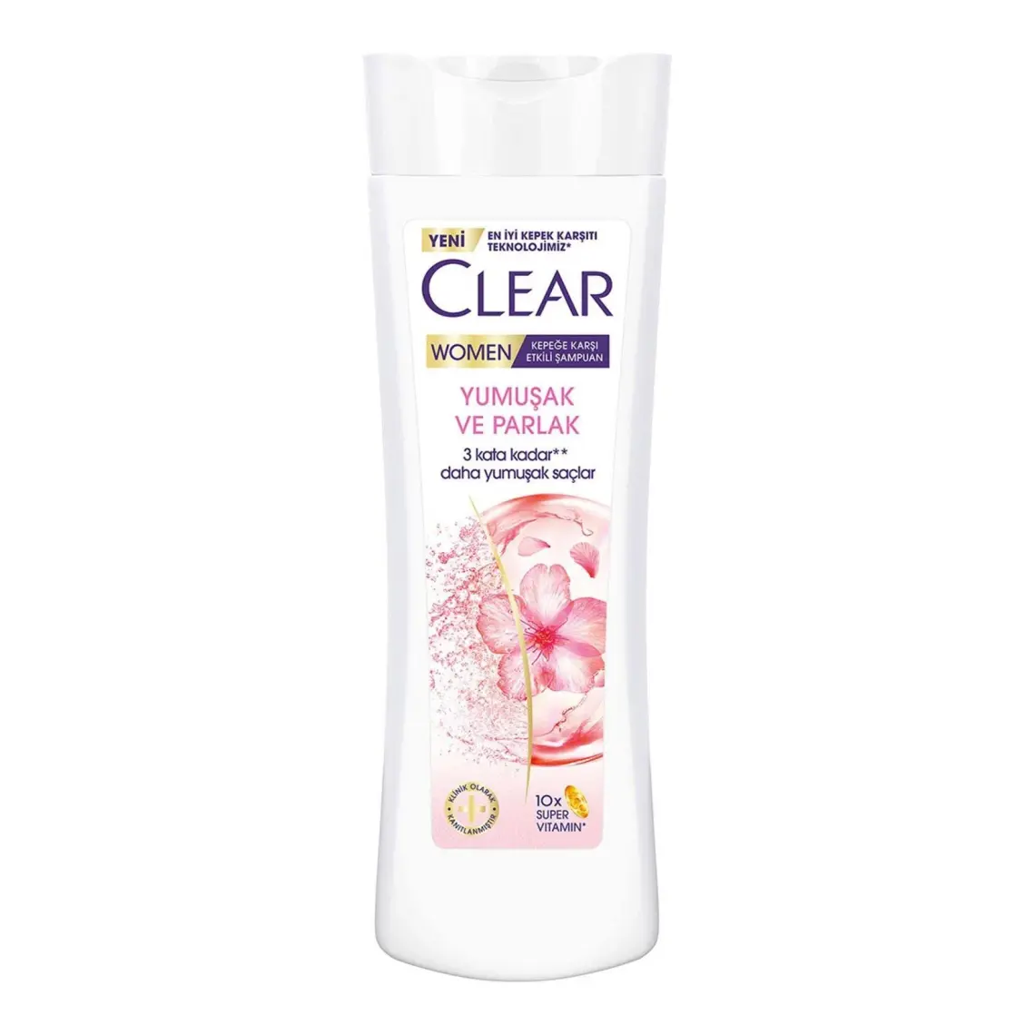 Clear Women Kepeğe Karşı Etkili Şampuan Yumuşak ve Parlak 350 ml