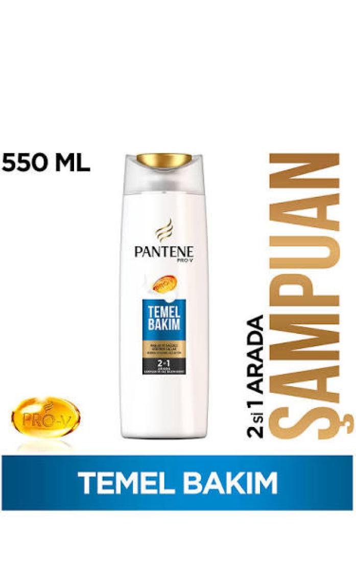 Pantene 2'si 1 Arada Şampuan ve Saç Bakım Kremi Temel Bakım 500 ml