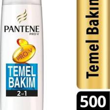Pantene 2'si 1 Arada Şampuan ve Saç Bakım Kremi Temel Bakım 500 ml