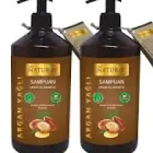 Naturix 2 Adet Tuzsuz Argan Yağlı 600 ml Bakım Şampuanı Argan Şampuan ( Paraben Fosfat Tuz Içermez )