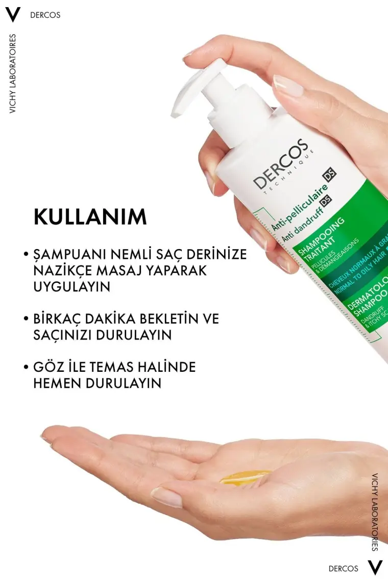 Vichy Dercos Şampuan Normal/Yağlı ve Kepekli 390 ml K6022