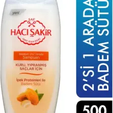 Hacı Şakir Şampuan Kremli Badem-Kuru ve Yıpranmış Saçlar 500 ml