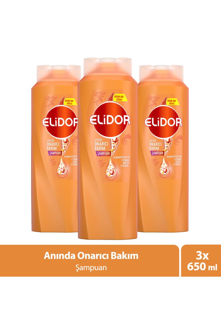 Superblend Saç Bakım Şampuanı Anında Onarıcı Bakım C Vitamini Keratin Seramid 650 ml X3