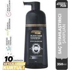 Softto Plus Erkekler İçin Bitki Özlü Saç Siyahlaştırıcı Şampuan - Yenileyici Etki, 350 ml