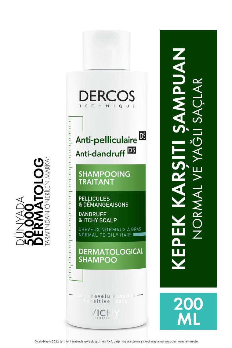 Vichy Dercos Anti Dandruff Kepek Karşıtı Şampuan Normal ve Yağlı Saçlar 200 ml