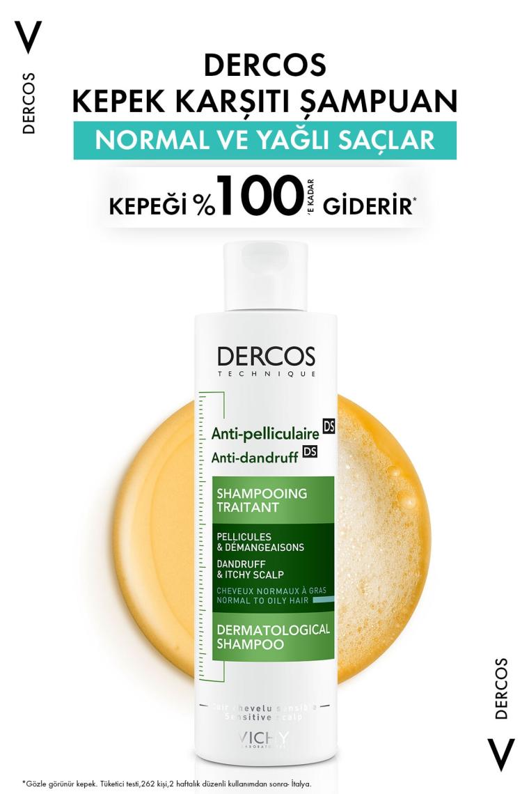 Vichy Dercos Anti Dandruff Kepek Karşıtı Şampuan Normal ve Yağlı Saçlar 200 ml