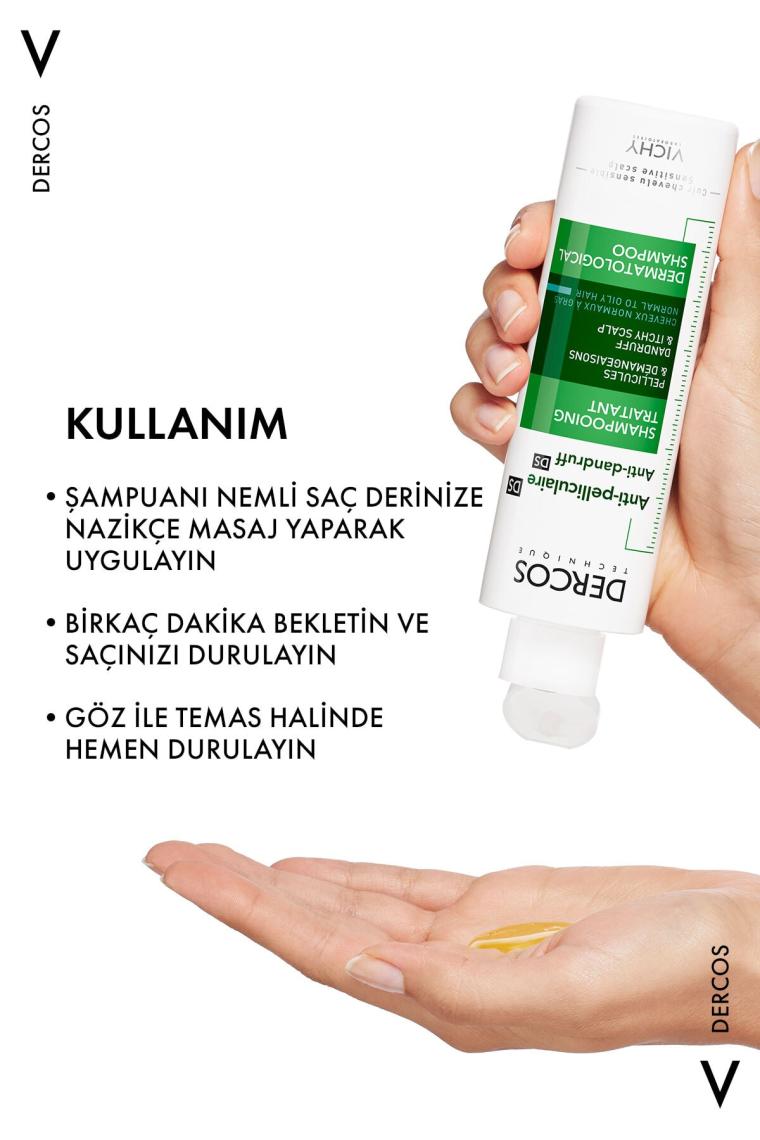 Vichy Dercos Anti Dandruff Kepek Karşıtı Şampuan Normal ve Yağlı Saçlar 200 ml
