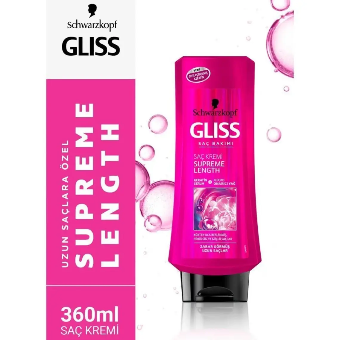 Schwarzkopf Gliss Supreme Length Koruyucu Şampuan 400 Ml