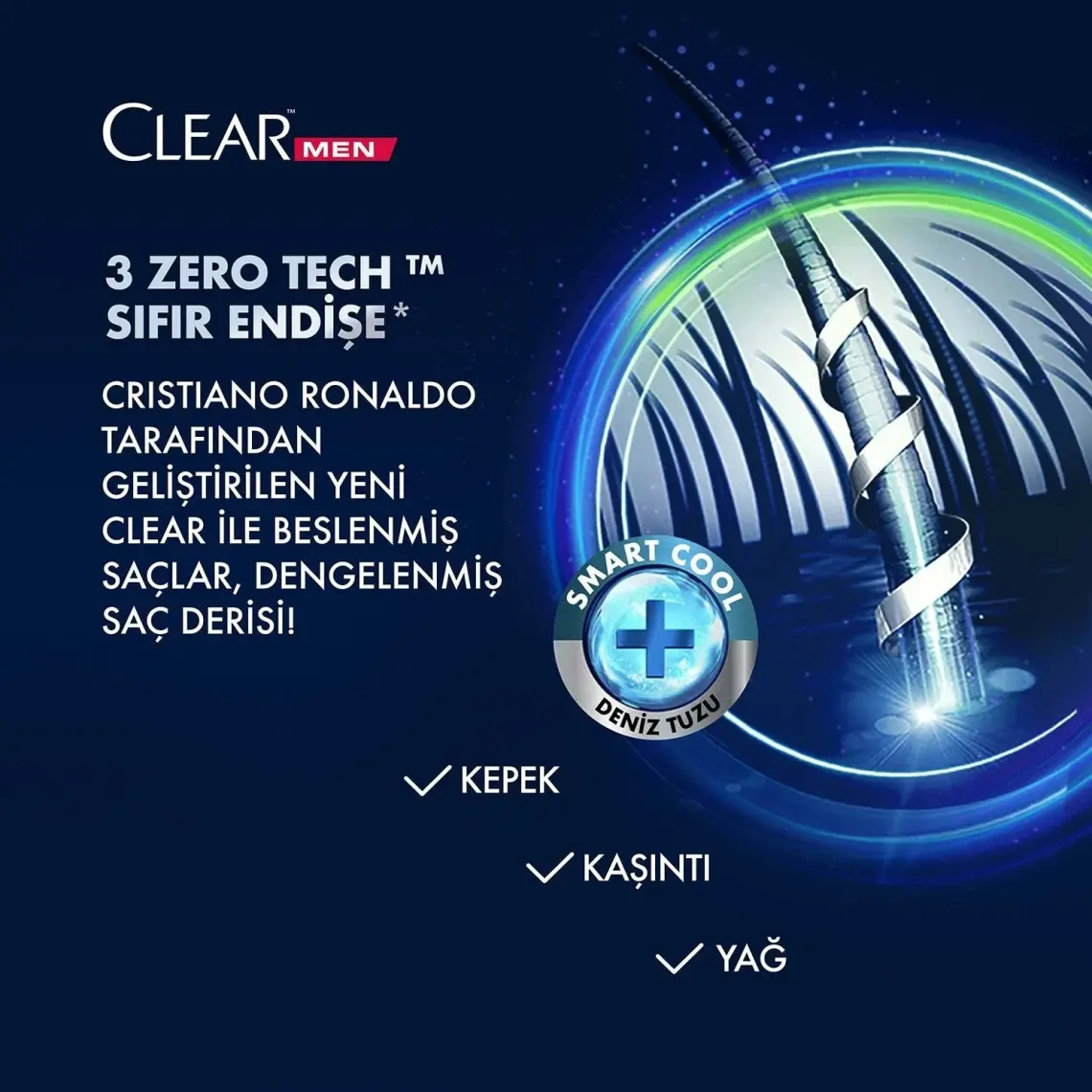 Clear Men Kepeğe Karşı Etkili Şampuan Legend By CR7 350 ml