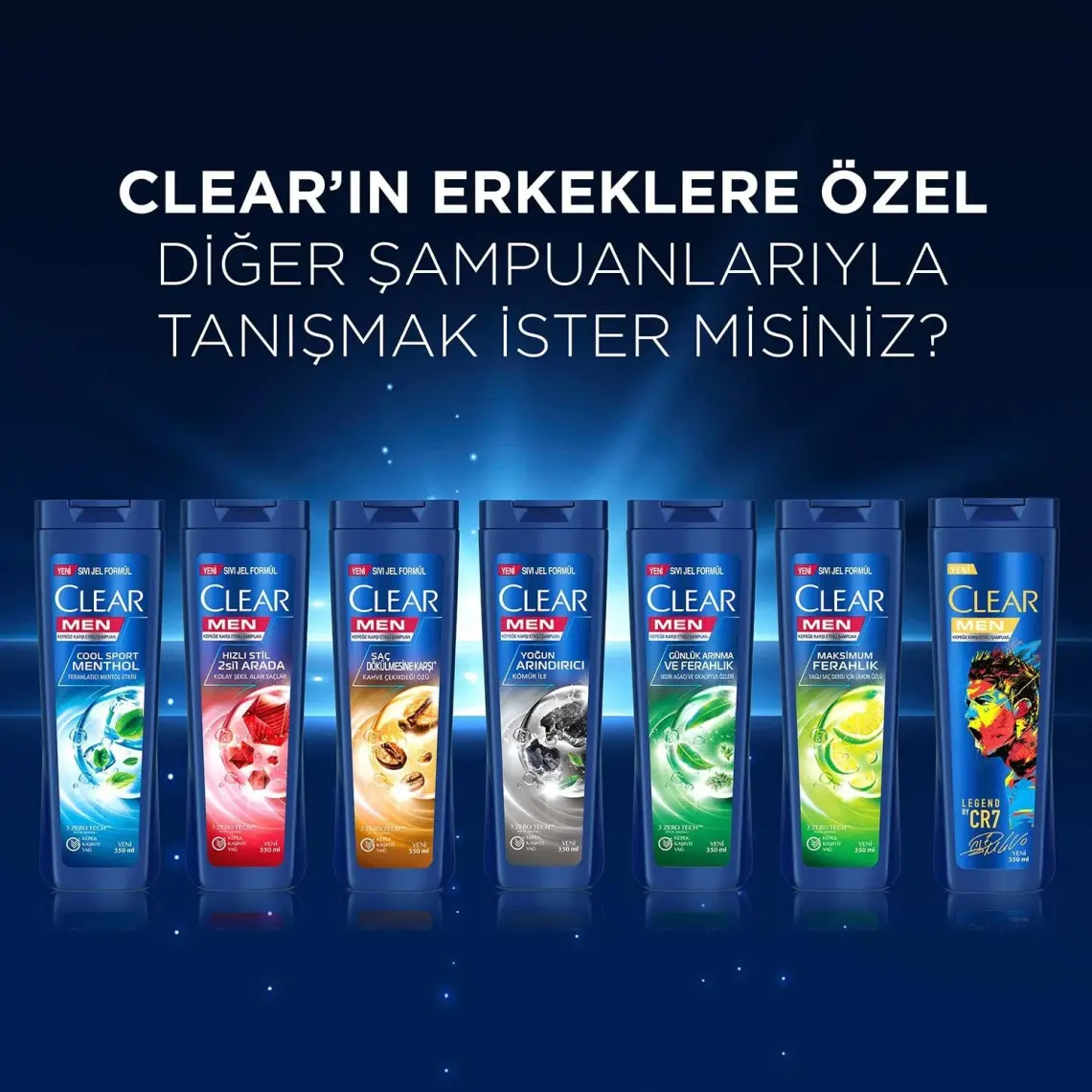 Clear Men Kepeğe Karşı Etkili Şampuan Legend By CR7 350 ml