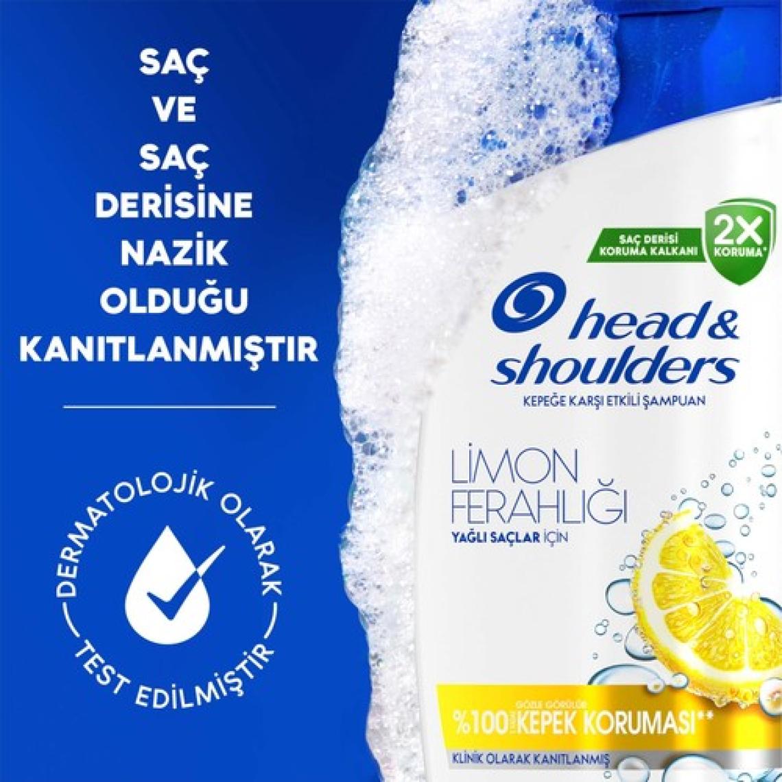 Head & Shoulders Limon Ferahlığı Kepek Karşıtı yağlı saçlar için Günlük Kullanım 330ML Şampuan