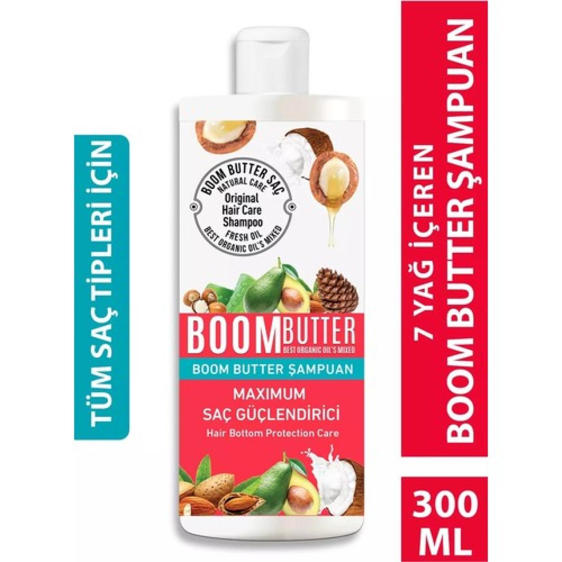 BOOM BUTTER 7 Yağ içeren Güçlendirici Saç Şampuanı 300 ML