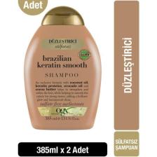 Düzleştirici Brazilian Keratin Smooth Sülfatsız Şampuan 385 ml x2