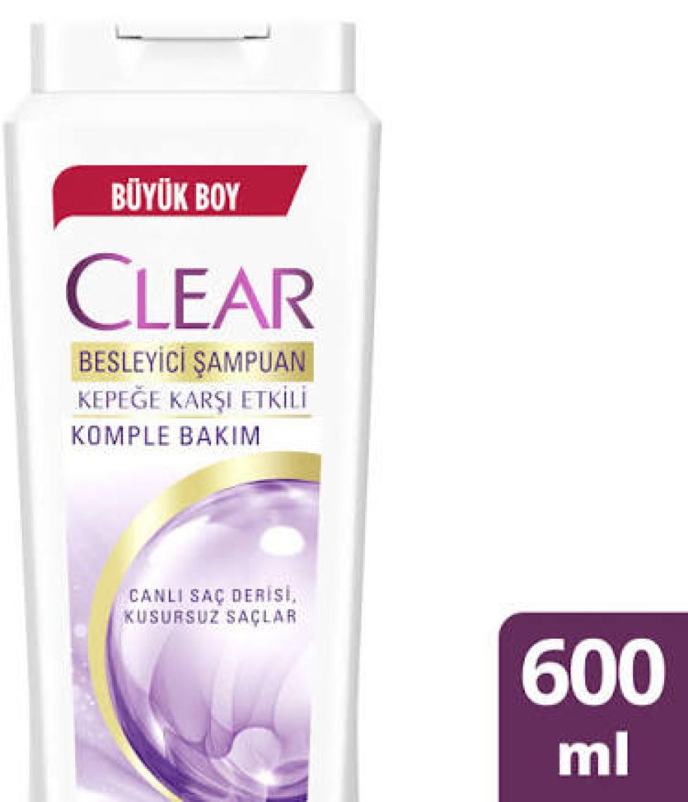 Clear Kepeğe Karşı Etkili Şampuan Besleyici Şampuan Komple Bakım 600 ML 1 Adet