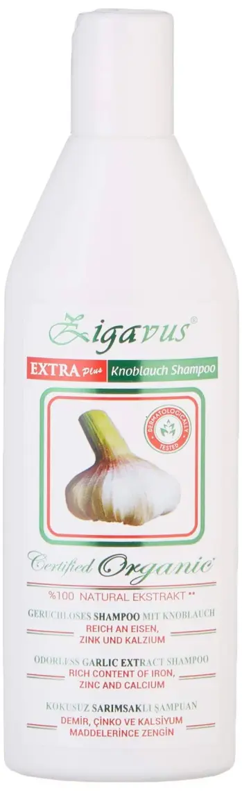 Zigavus Extra Plus Sarımsaklı Şampuan - Dökülmeyi Önleyici, Tüm Saç Tiplerine Uygun, Saç Köklerini Besler, 250 ml
