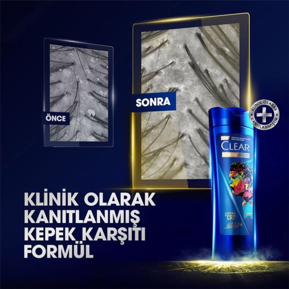 Clear Men Kepeğe Karşı Etkili Şampuan Legend By CR7 Cristiano Ronaldo 350 ml x3
