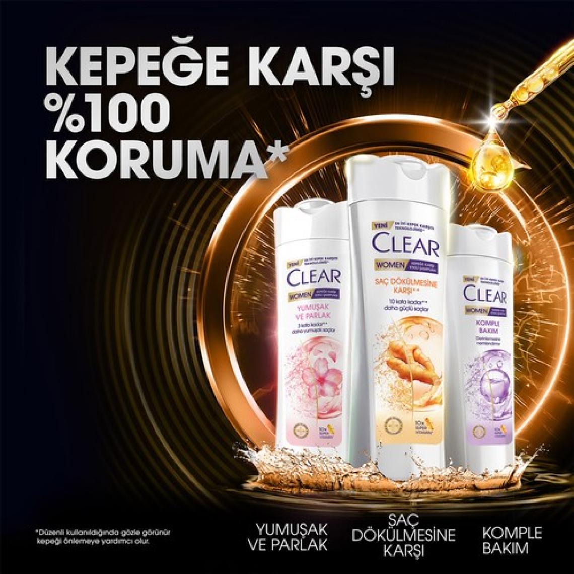 Clear Women Kepeğe Karşı Etkili Şampuan Saç Dökülmesine Karşı 350 ml