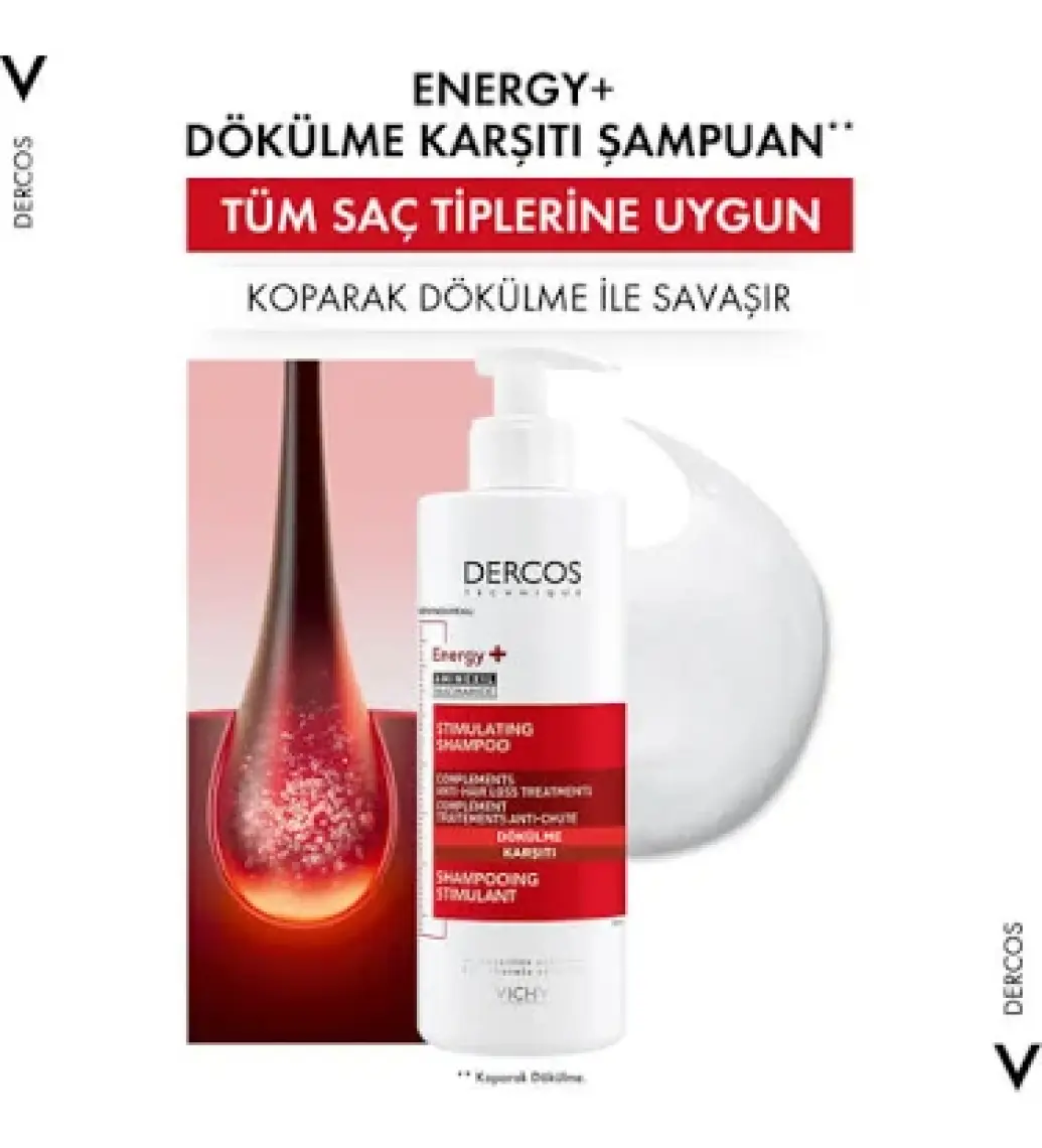 Vichy Dercos Energisant Şampuan 400 ml x 2 Adet