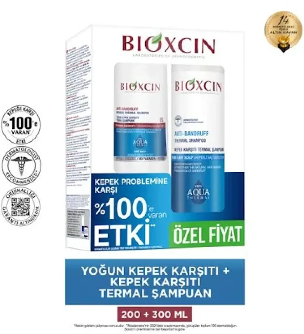 Aquathermal Ds 200 ml 300 ml Kepeğe Karşı Etkili Şampuan Seti - Kepek Karşıtı Önle