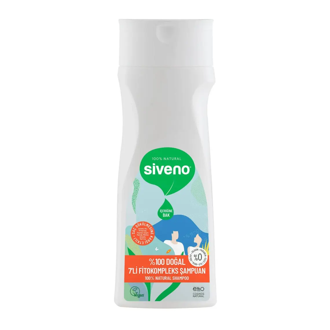 Siveno %100 Doğal Fitokompleks Şampuan 7 Değerli Bitki Yoğun Dökülme Karşıtı Besleyici Dolgunlaştırıcı 300 ml