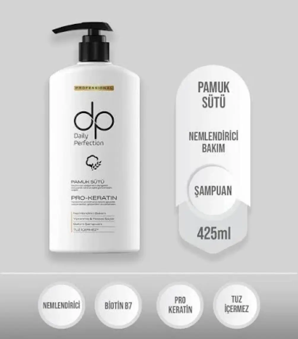 Dp Daily Perfection Şampuan 425 ml Pamuk Sütü ve Buğday Proteini