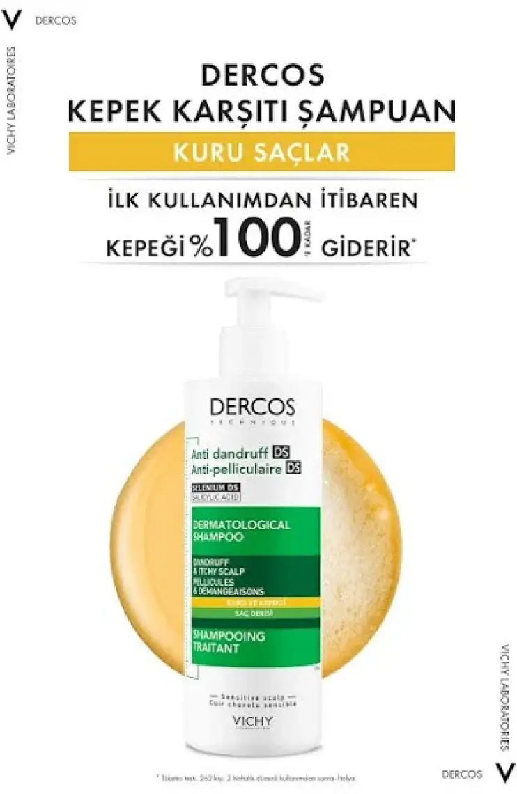 Vichy Dercos Şampuan Normal/Yağlı ve Kepekli 200 ml K3622