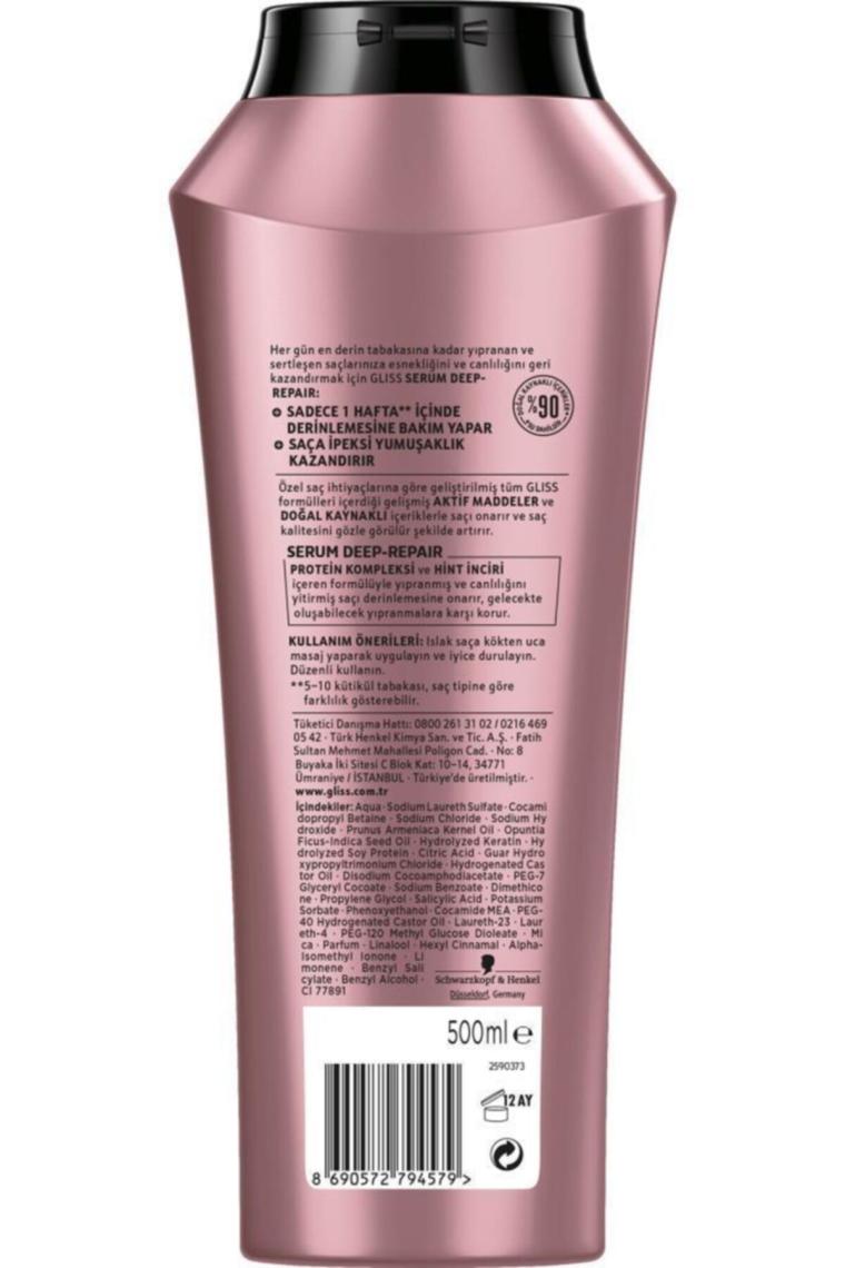 Serum Deep Repair Onarıcı Şampuan - Protein Kompleksi Ve Hint Inciri Ile 500 ml X 6 Adet