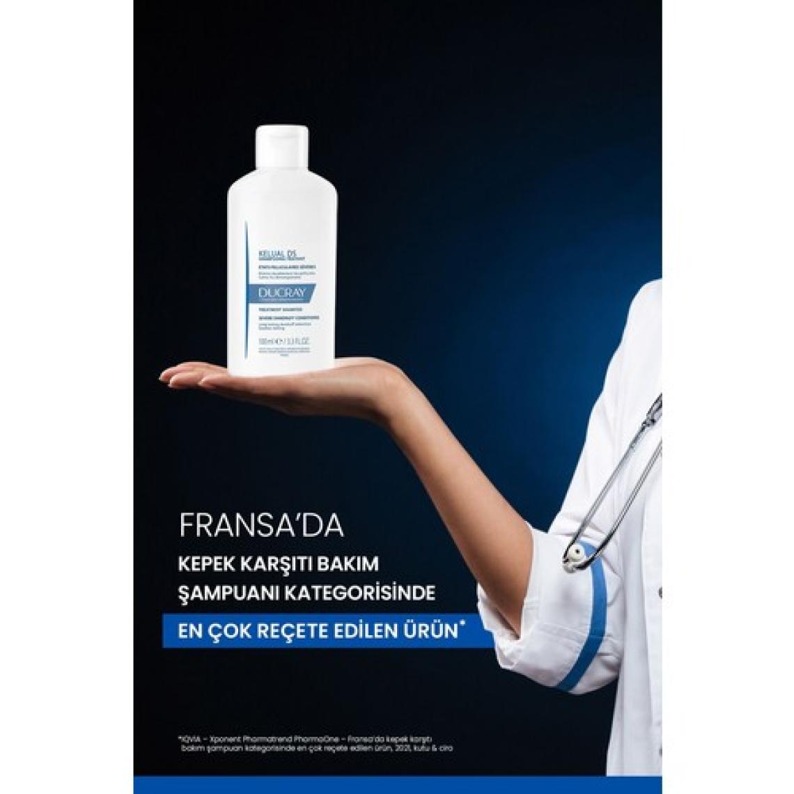 Ducray Kelual DS Yoğun Kepek Önleyici Şampuan - Boyalı Saçlar için Dermatolojik Bakım, 100 ml