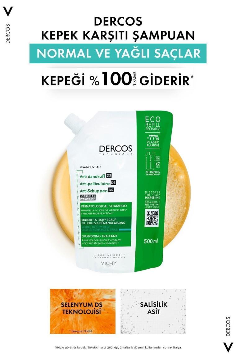 Vichy Dercos Normal ve Yağlı Saçlar Şampuan 500 ml