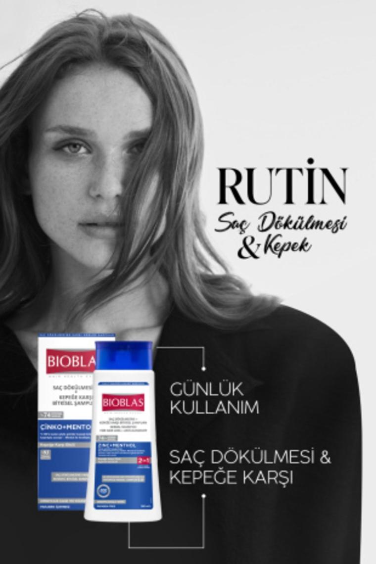 Bioblas Şampuan 360ML Zinc+Menthol 2in1 Kepeğe Karşı Kremli Şampuan